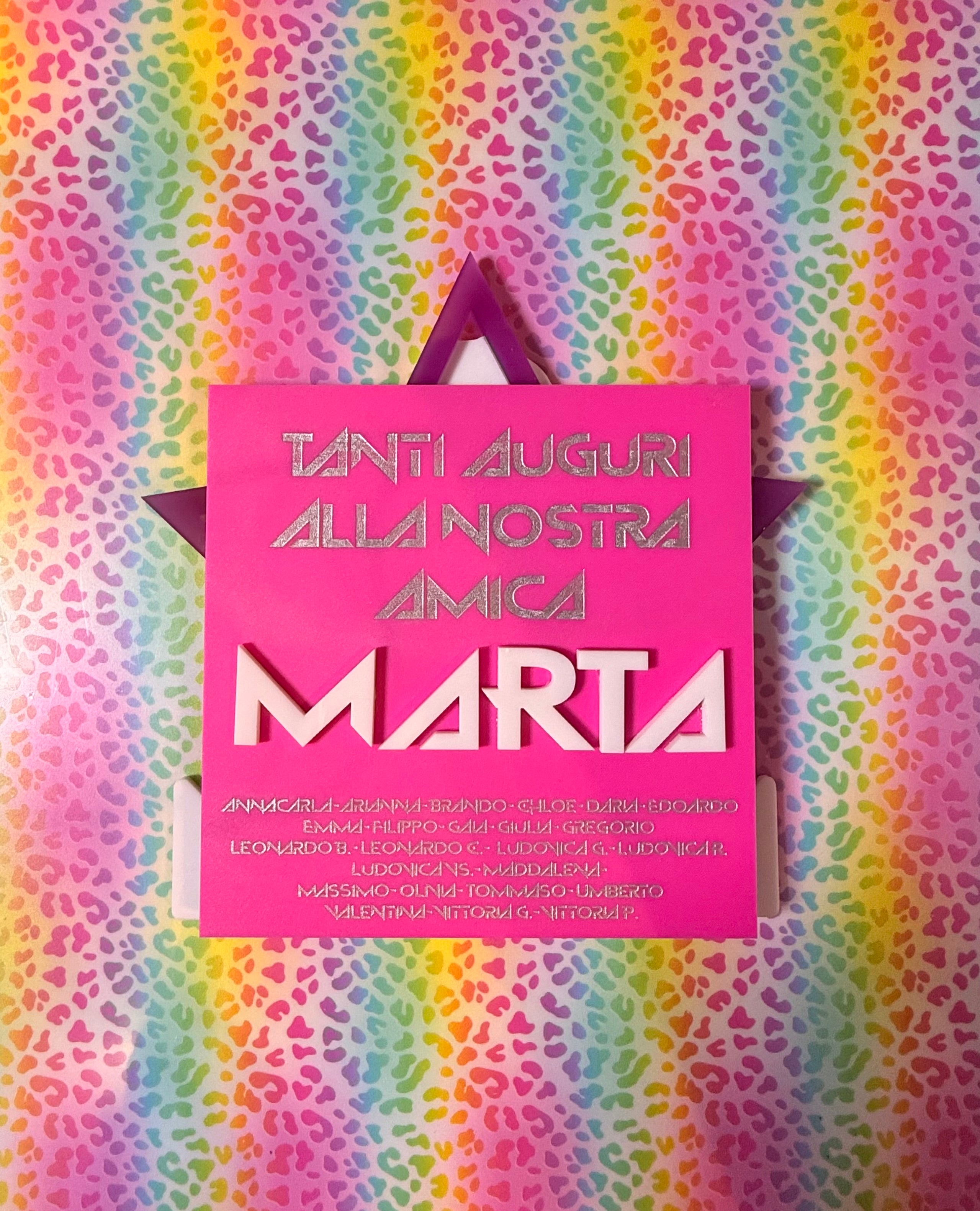 Celebration Plaque 15 x 15 cm (3 layers in acrilico da 3 mm)